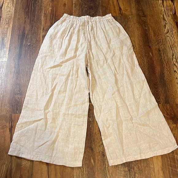 NEW Woolovers Tan 100% Linen Culottes Women’s Size 8 NWT - Picture 4 of 7